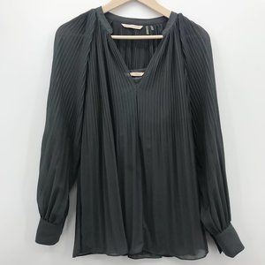 Chloe Pleated Blouse Grey Medium